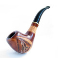 Top Quality Tobacco Pipe Handmade Carved Pear Wood Smoking Pipe